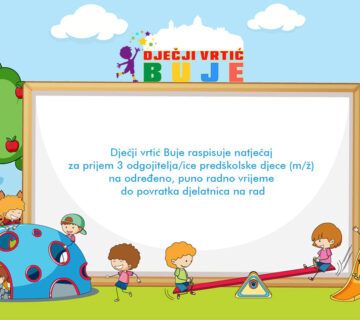 Natječaj za radno mjesto odgojitelja/ice predškolske djece