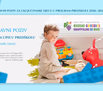 Javni poziv za uključivanje djece u Program predškole za pedagošku godinu 2026./2027.